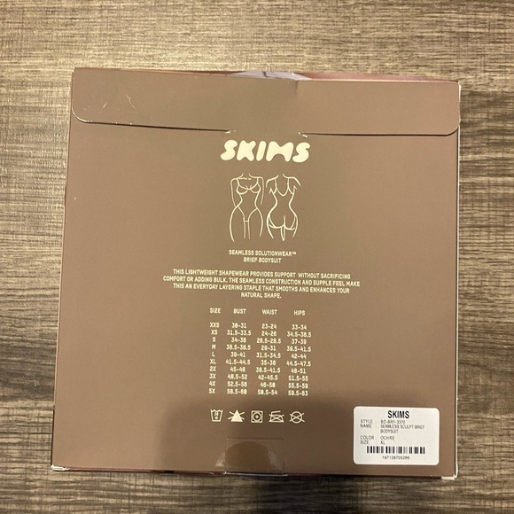 NEW - SKIMS Seamless Sculpt BRIEF BODYSUIT. XL. CLASSIC SHADES: OCHRE - Picture 4 of 5